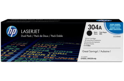 HP 304A 2-pack Black Original LaserJet Toner (CC530AD) HP 304A 2-pack Black Original LaserJet Toner (CC530AD)